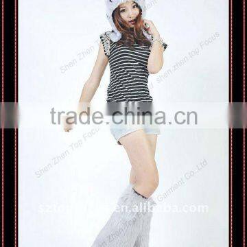 FASHION WINTER ANIMAL HAT WITH FLUFFY LEG WARMER SET
