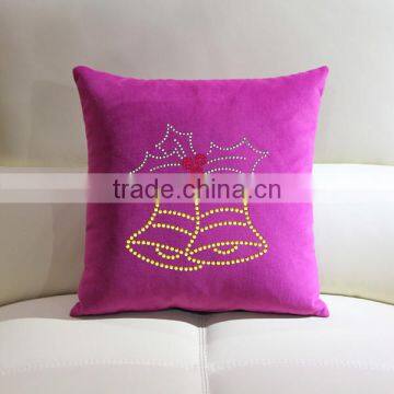 Christmas jingle bell rhinestone throw pillow wholesale