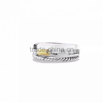 Delicate Two Tone Plated Fashion Ring