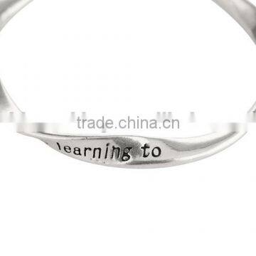 Hot Inspired Saying Logo Engraved Bangle New Style Women Twist Bangle for European & USA Market photo-3