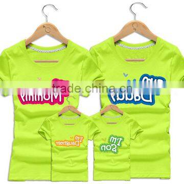 Custom Made Funny Printed 100% Cotton Parent-child t Shirts Short Sleeve Family Matching Tee Shirts photo-5