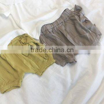 Baby Clothes OEM ODM Service Linen Fabric Garments Harem Pants Shorts photo-4