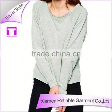 Women blank round neckline custom hoddies sweater