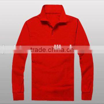 2016 Hot Sale Custom 100% Cotton Different Colors Long Sleeve Polo Shirt photo-6