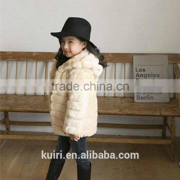 2016 Fashion Kids Faux Fur Coat, Baby Autumn and Winter Warm Outwear Clothes Children Long Faux Rabbit Strip Fur Jackets photo-2