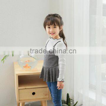 S60612B Clothing Girls Autumn Dress False Two Pieces Dress Long Sleeve Girls Dress for 3-8y photo-4