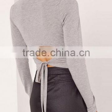 Runwaylover EY2203B Women Long Sleeve Plain Crop Top Plus Size Wholesale