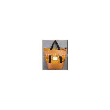 Orange 7 - pin Locking Canvas Bank bag with Hand grip , locked deposit bags