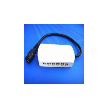 Led Light Floor Tiles Fongkit 6 Way Led Stecke Splitters With DC Jack 2.1*5.5 Female for Led Indoor Furniture Lights photo-2