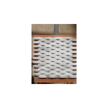 3d Carrara White Basketweave Mosaics
