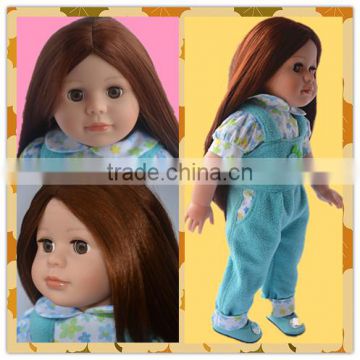 High Quality 18 Inch Fashion Dress Reborn Baby American Girl Doll Vinyl Toys