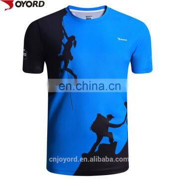 custom dry fit 100 polyester sports wear sublimation t shirt manufacturers