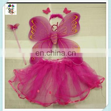 Party Prop Children Fairy Bufferfly Wings Set with Skirt HPC-0804