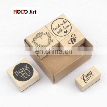 5pcs High Quality DIY Drawing Rubber Stamp for Thanks-you Note Making