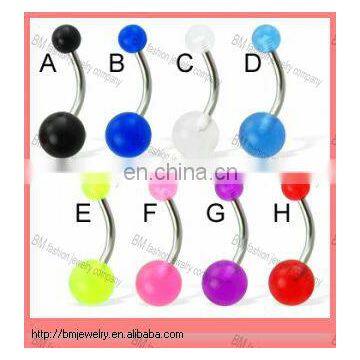 Wholesale Cheaper Classic Acrylic Belly Bar Piercing Navel Ring Body Jewellery