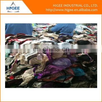 Used colored clothing rags with high cotton and low price