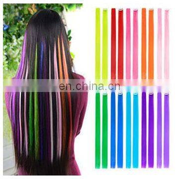 Promotion fashion Hairpiece clip on hair Extensions avaliable with different colours