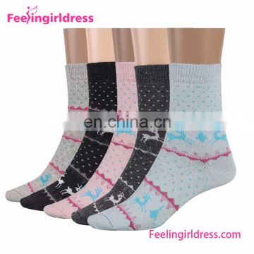 Warmth Cute Deer Winter Christmas Stock Sock