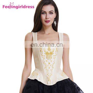 Attractive Lace Up Closure Sexy Mature Overbust Women Corset