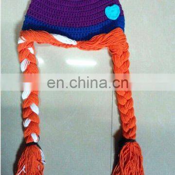 Wholesale 2014 Crochet Handmade Milk Cotton Frozen Hat Anna Hat Elsa hat