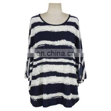 XXXL Size Abstract Print Fat Women T-Shirt Beach Wear photo-3