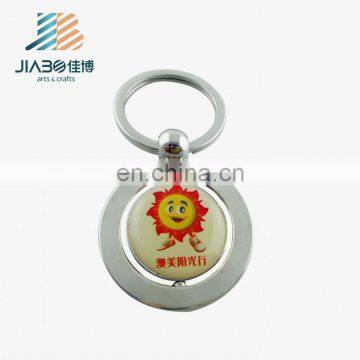 custom rotating keychain print with epoxy with cute emoji image