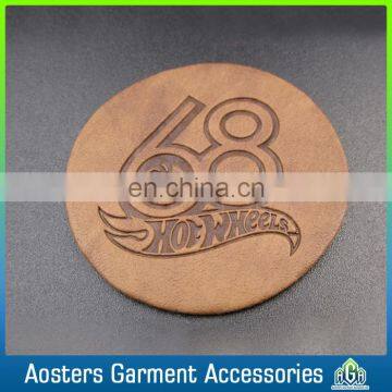 Custom sew on fake designer leather patches for jeans