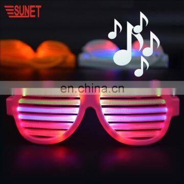 2018 Christmas party favor sound activated LED multicolors glasses