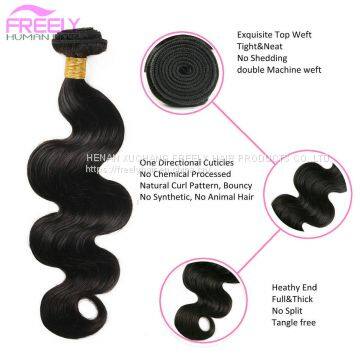 Brazilian Virgin Hair Body Wave Bundles Unprocessed Remy Virgin Hair Extensions16 18 20 Inch 3 Bundles Natural Color photo-3
