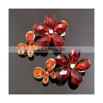 2013 newest fashion alloy flower rhinestone hair clip