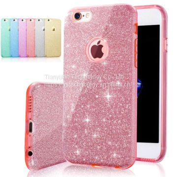 New 3in1 Layers Bling Glitter Shockproof Soft Gel Case Cover For Mobile Phone