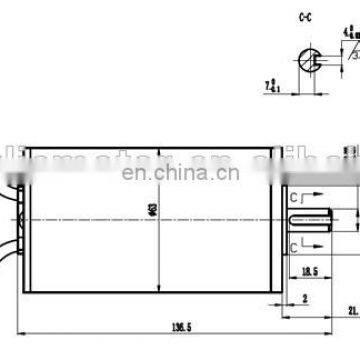 Маленький постоянный двигатель 24В 200Вт с наружным диаметром 63 мм photo-3