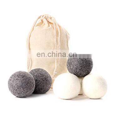 quality wholesale ECO friendly 6 Pack XL 100% natural white organic wool dryer balls