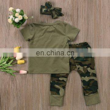 Stylish Summer Cotton Clothe Camouflage Pant Set Clothes Kids photo-2