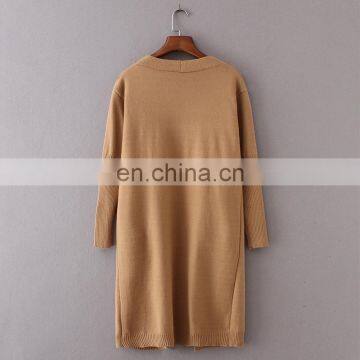 Wholesale Women's Plus Size Multi Colors Knitted Casual Wear Longline Cardigan Sweater photo-4