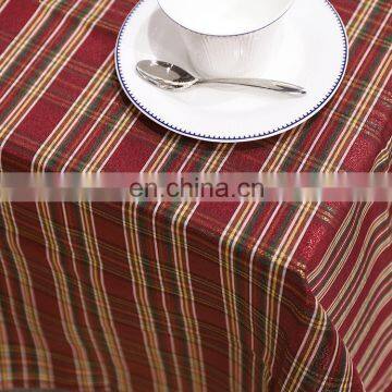 Christmas Series Polyester Jacquard 175GSM Hotel Dining Party Table Overlay Topper Wholesale Table Cloth With Check Pattern photo-2