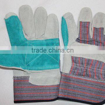 candy stripe leather gloves ,double palm gloves