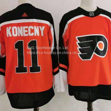 Philadelphia Flyers #11 Konecny Orange Jersey