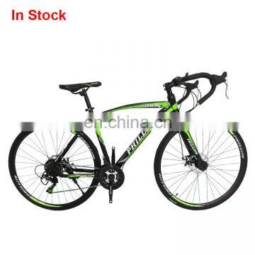 Carbon fiber steel frame road bicycle 21 speed double disc brake 700C bicycle for men racing