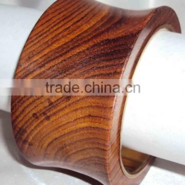 Wooden Bangle with Brass Framing 10860