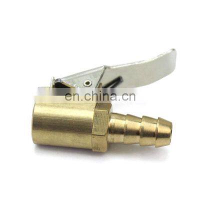 Supplier Of Guangzhou 8mm 6mm Brass Car Truck Tyre Valve Air Pump Chuck Clip Tire Inflator Valve Connector