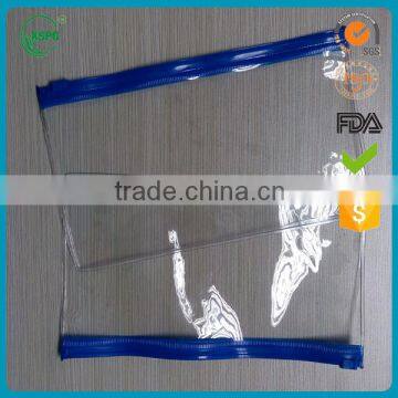 PVC zipper bag/PVC a4 document bag with zipper