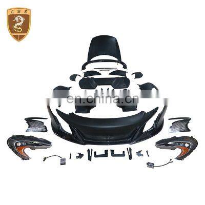 For Mclaren Mp4-12C Fiberglass Mix Carbon Fiber Material Bodykits Upgrade To 650S Style Front Bumper Rear Spoiler Body Kit