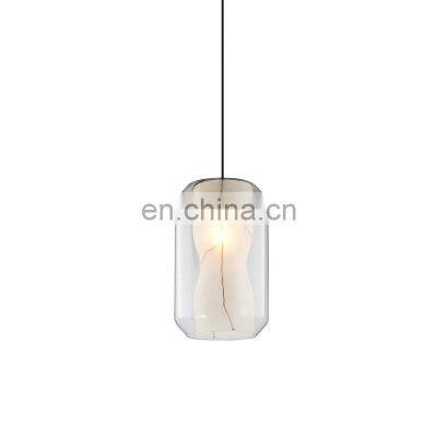 LED Modern Pendant Lights Nordic Glass Living Room Lamp  Loft Clothing Glass Hanging Lamp