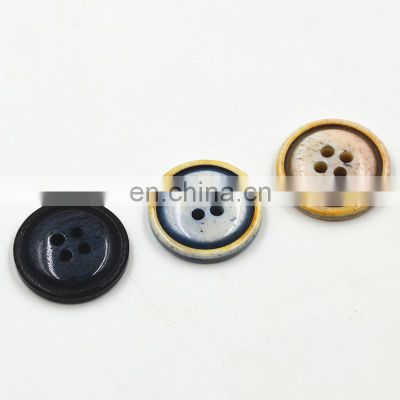 Factory Price Natural Round Custom Colorful 4 Hole Bone Button For Clothes