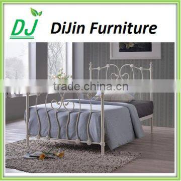 Modern bedroom furniture double metal bed design