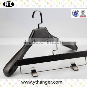 Black Matched Wooden Hanger for Luxury Clothes photo-4