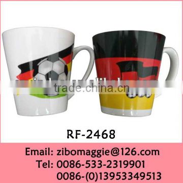 Hot Sale Custom Print World Cup Designed Promotional Ceramic Milk Cup with Cheap Price