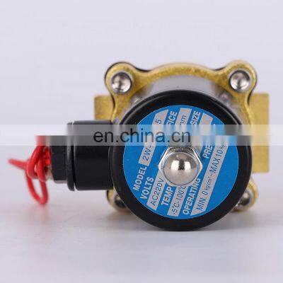 2W200-20 DC12/24V Normally Closed Type Direct Acting AC36/110/220/380V Electric Brass Solenoid Valve Price For Water