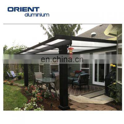 Terrace roof backyard garden automatic sun louver slat pergola aluminum outdoor frames